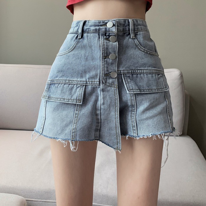 Ulzzang ( 얼짱) - QUẦN SHORT JEANS NỮ GIẢ VÁY | BigBuy360 - bigbuy360.vn