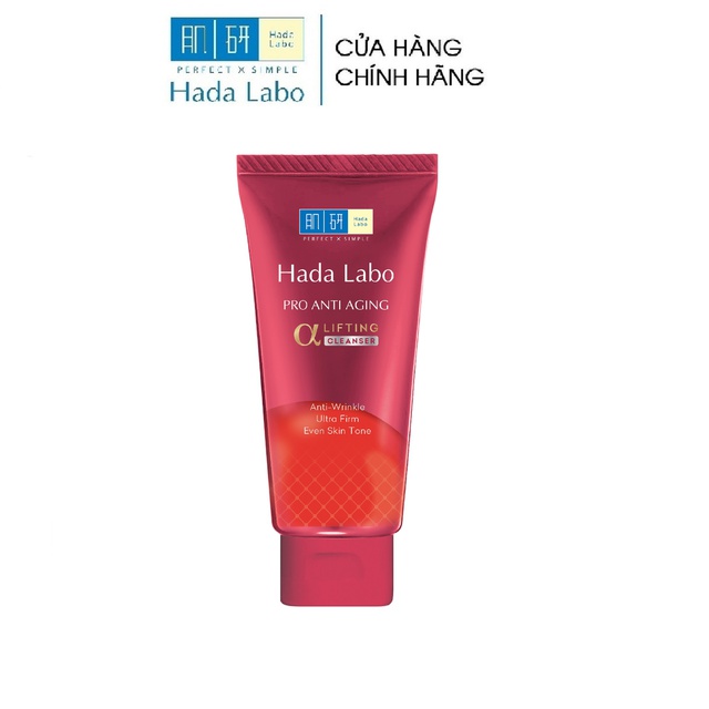 Kem rửa mặt dưỡng chuyên biệt chống lão hóa Hada Labo Pro Anti Aging Cleanser 80g