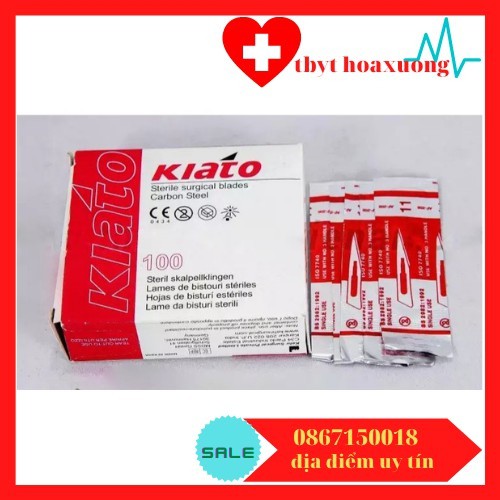 Lưỡi dao mổ kiato số 22 tặng kèm cán dao số 4