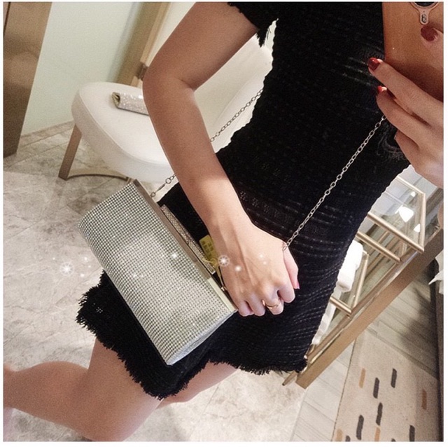 Clutch dự tiệc đính đá bản to sang trọng | BigBuy360 - bigbuy360.vn