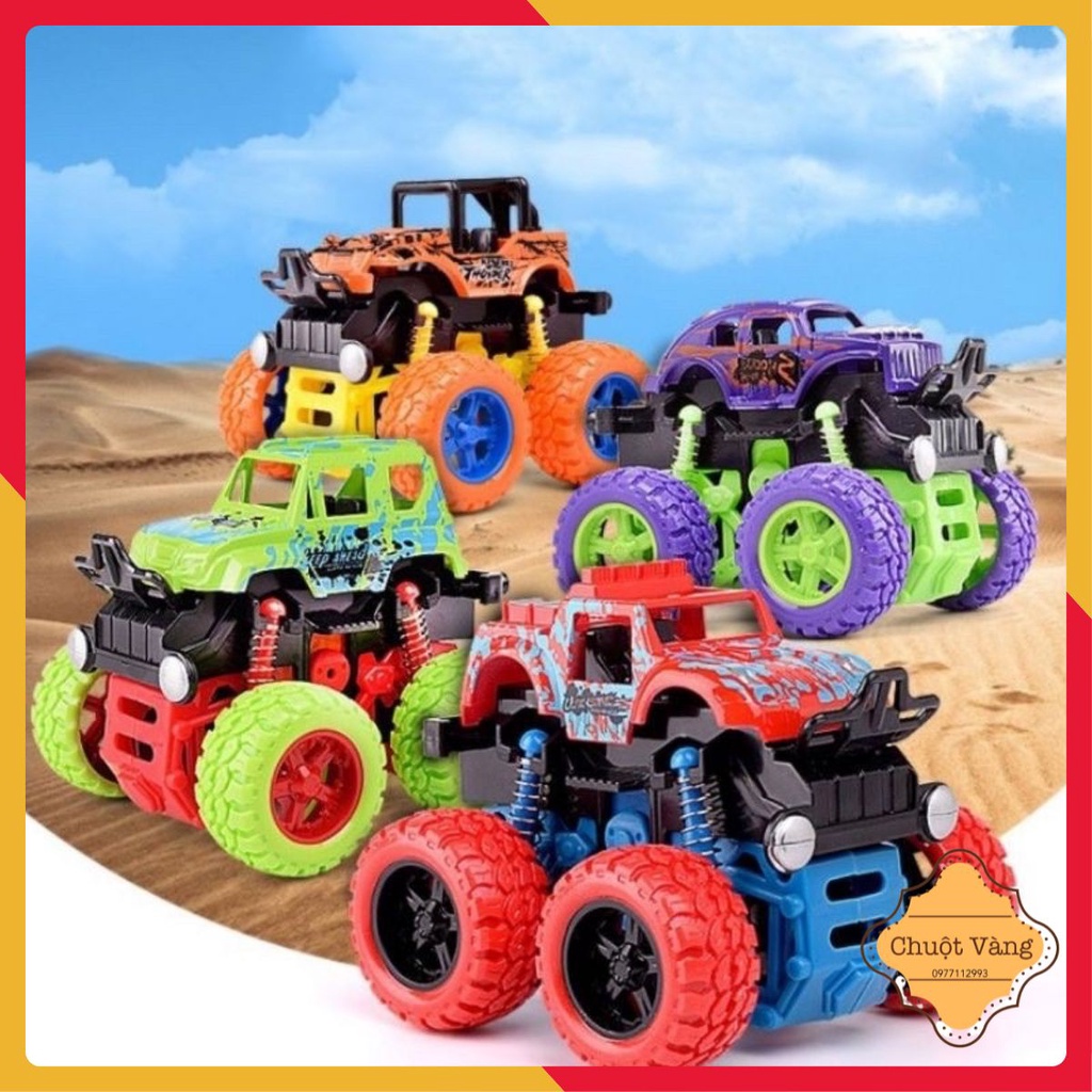 Đồ chơi ô tô địa hình bánh đà - xe nhào lộn siêu khỏe cho bé - quái xế