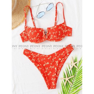 Set đồ bơi nữ 2 mảnh thời trang, set bikini có gọng, bikini họa tiết