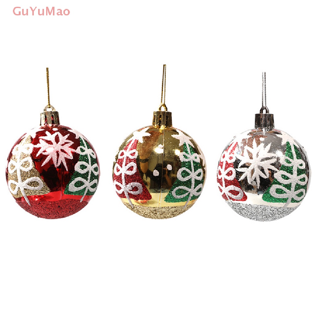 Hộp 6 Trái Châu Trang Trí Cây Thông Giáng Sinh