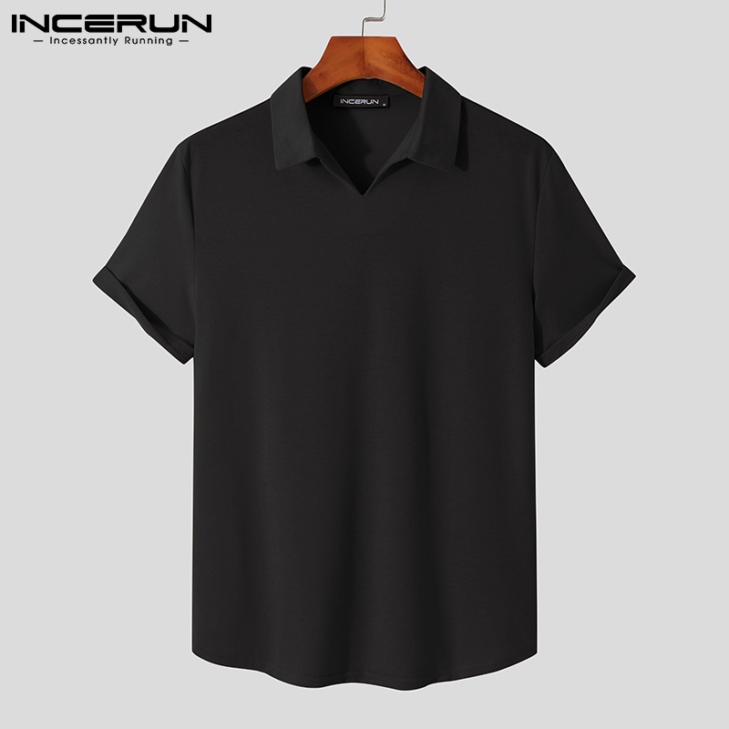 Áo Thun INCERUN Polo Tay Ngắn Có 5 Màu Thời Trang Cho Nam