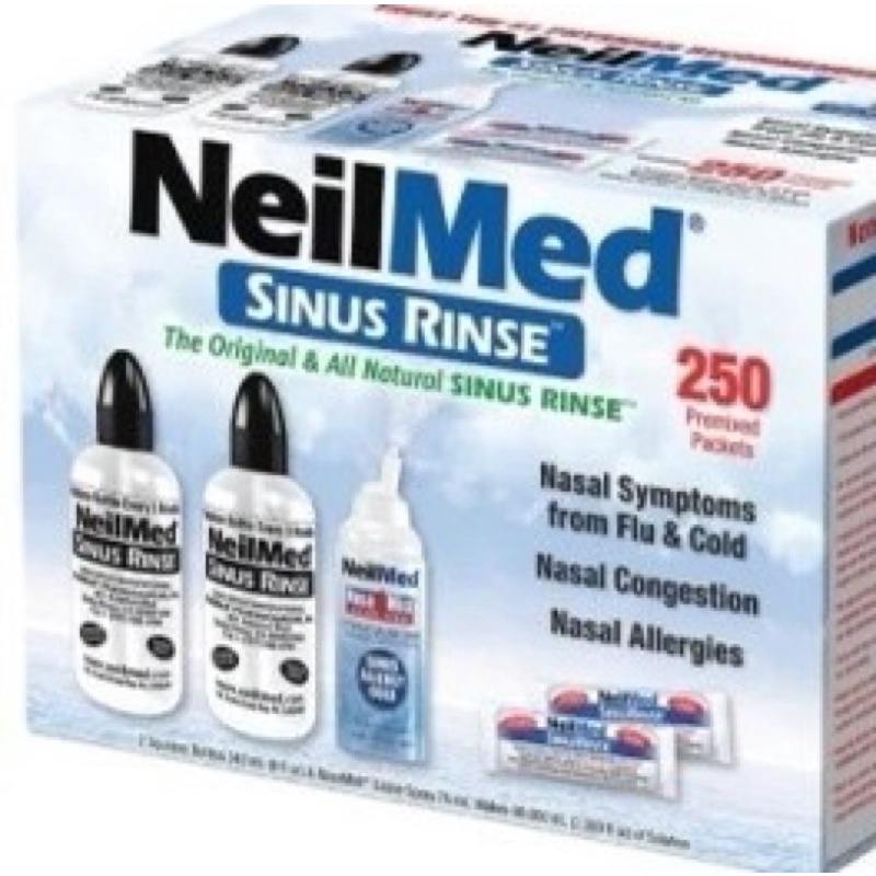 Bộ sản phẩm nước muối rửa mũi Neilmed Sinus Rinse 250 gói