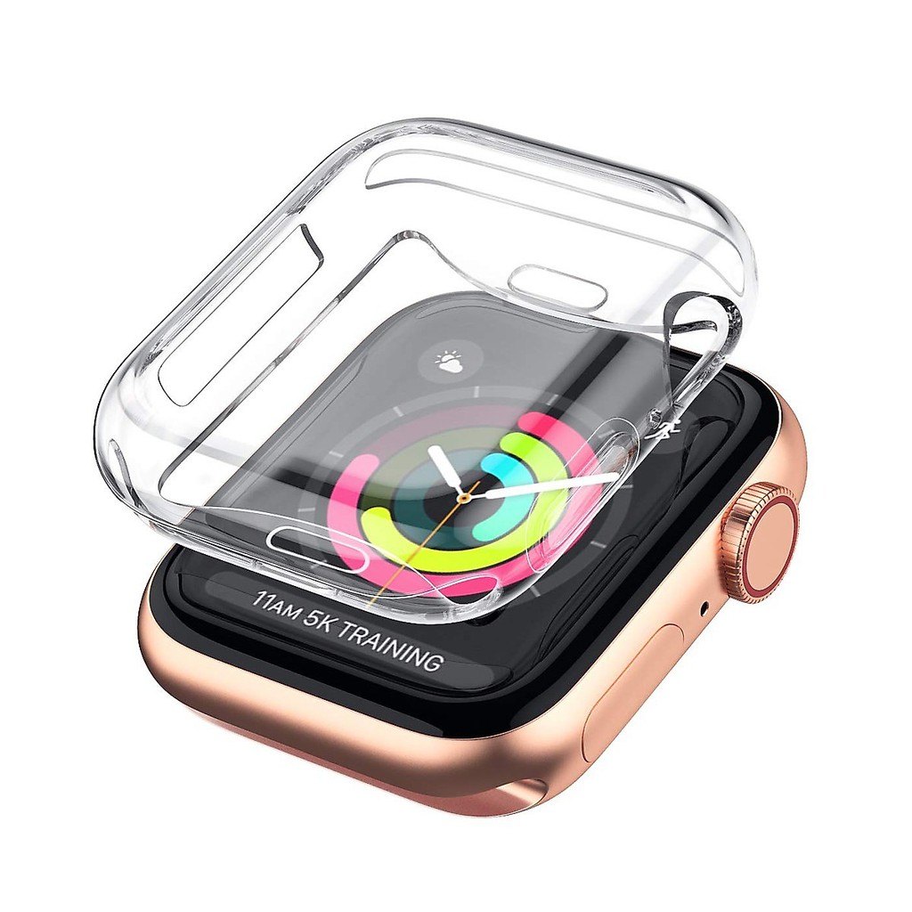 Bộ 2 Case Ốp Dẻo Silicon Dành Cho Apple Watch 38mm Series 3 2 1 (Chống Va Đập Trầy Xước, Chống Bụi, Bảo Vệ Viền Và Mặt Đ