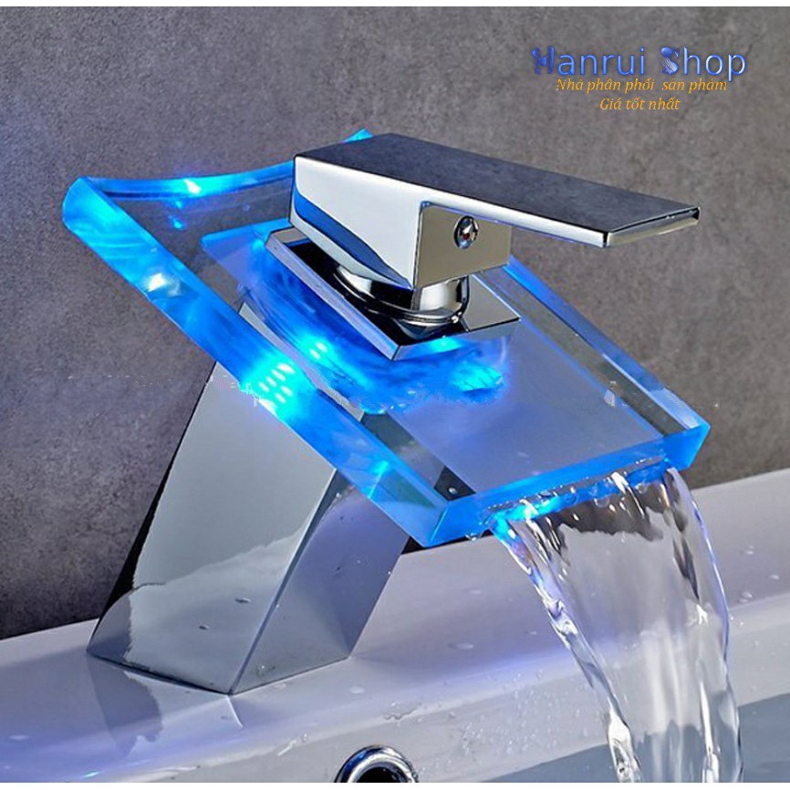 Vòi lavabo kính cường lực đổi màu theo nhiệt độ nước Euro Quality - ShopToro - AsiaMart