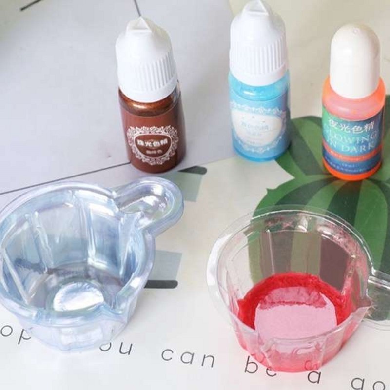 Bộ 10 Cốc Nhựa Trong Suốt Dùng Một Lần Dung Tích 40ML Dùng Để Làm Đồ Trang Sức