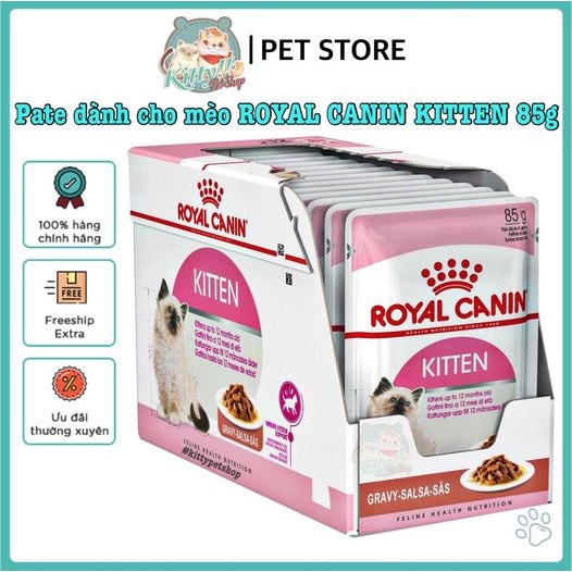 85g - Thức ăn pate Royal Canin Kitten dành cho mèo con, thức ăn ướt cho mèo con dưới 12 tháng tuổi - Kitty Pet