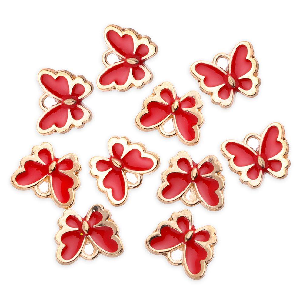 Set 10 Mặt Vòng cổ Hình Bướm Bằng Hợp Kim Tráng Men