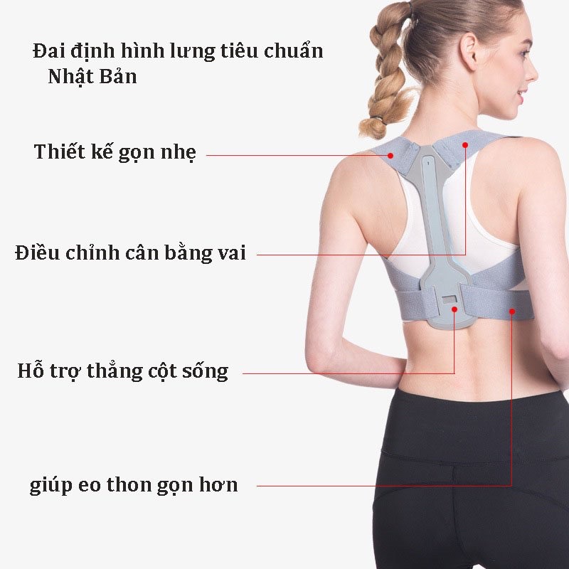Đai chống gù lưng Cao Cấp POSTURE SAMPAKE, Đai chống gù lưng Nam Nữ có size người lớn cho bé và trẻ em - Cam kết 1 đổi 1