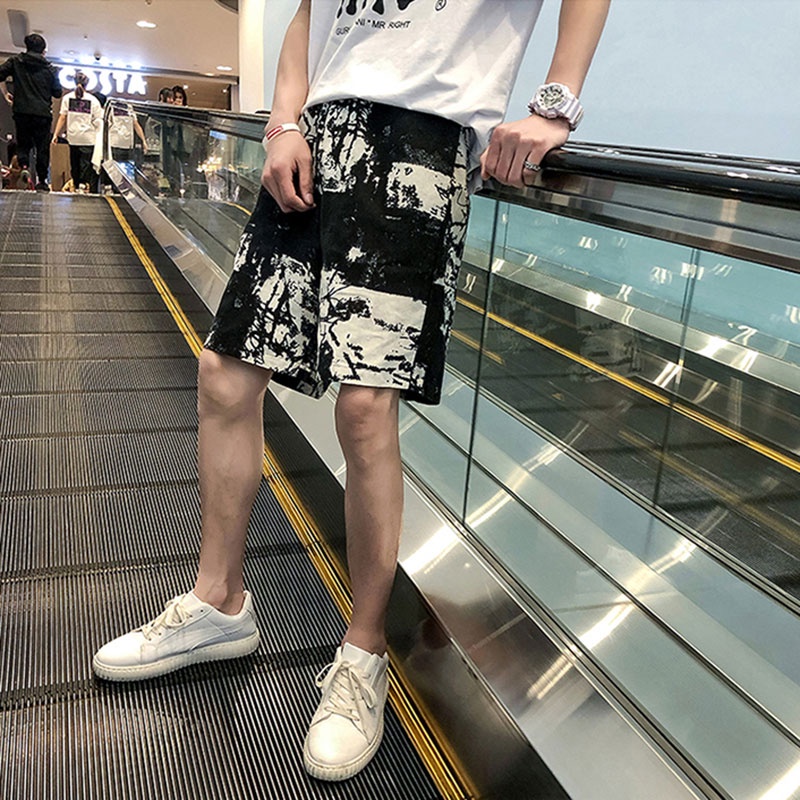 Quần Short Thể Thao Cotton Ống Rộng Thời Trang Mùa Hè Dành Cho Nam