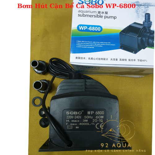 Bơm Hút Cặn Bể Cá Sobo WP-6800  - Bơm Nước Cao Cấp Cho Hồ Cá
