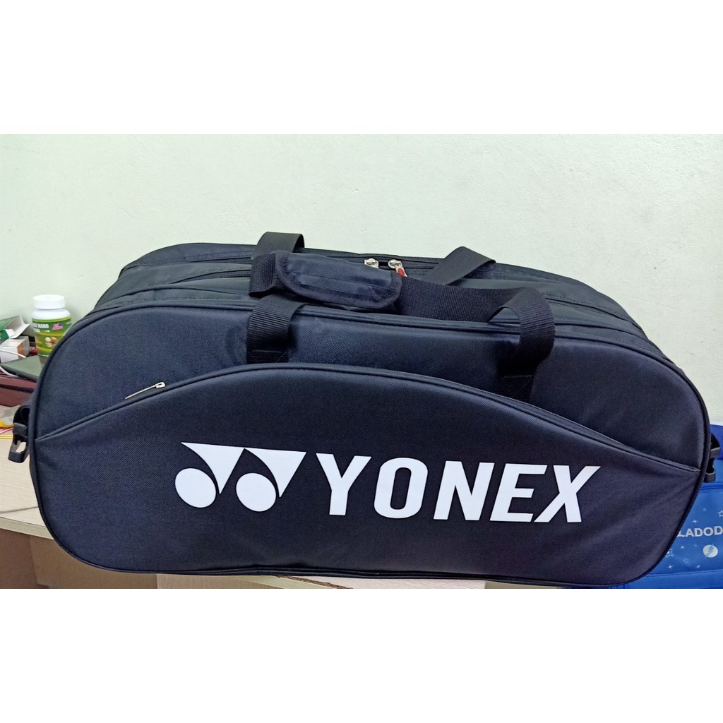 Bao vợt Yonex 3 ngăn lớn, bao vợt cầu lông rộng rãi, bền đẹp