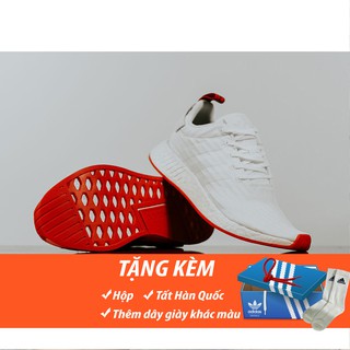 [FREE SHIP + FULL BOX] Giày NMD R2 trắng đỏ nam nữ giá rẻ