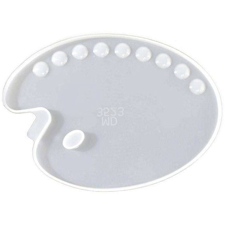 Khuôn nhựa silicon làm bảng pha màu nước/ Palette đổ resin