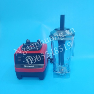 Máy xay sinh tố công nghiệp skymwont 1500w, cối xay 2 lít dao 8 lưỡi