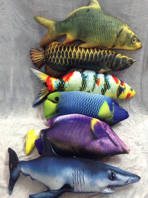Gối ôm 3d hình con cá, hình các con vật đủ loại
