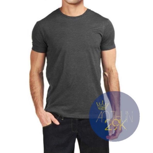 ÁO THUN UNISEX TRƠN XÁM ĐẬM