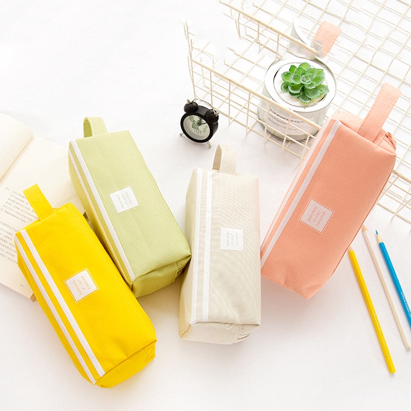 Túi đựng bút sức chứa lớn thiết kế 2 ngăn kiểu dáng sáng tạo