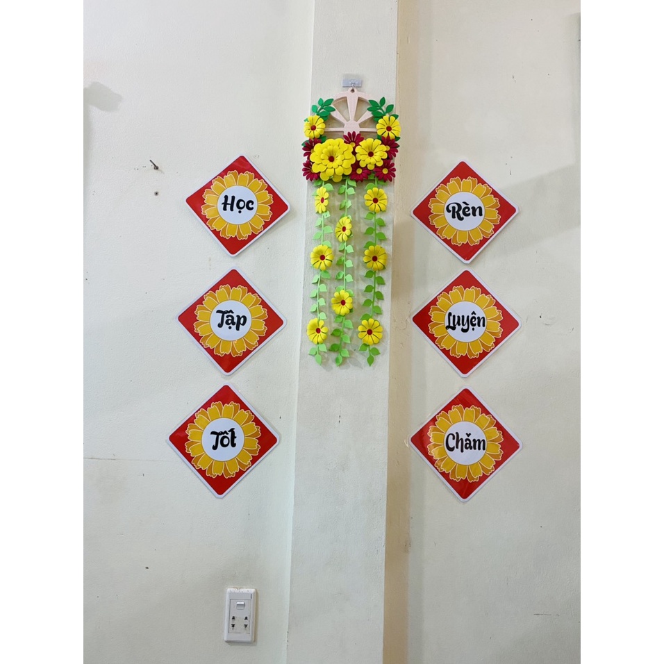 Câu khẩu hiệu trang trí lớp học - Câu 6 chữ