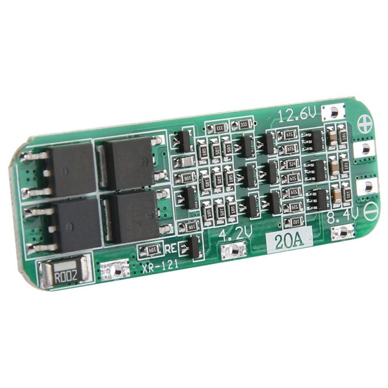 ujewndju 3S 12.6V 20A Lithium Battery Protection Board 18650 LiPo Cell BMS PCBAuto Recovery