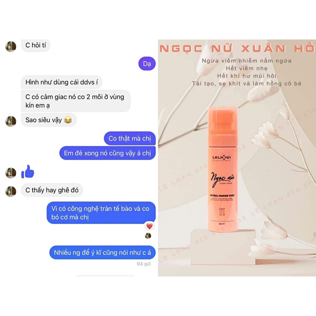MUA 1 TẶNG 1 - Dung Dịch Vệ Sinh Cao Cấp NGỌC NỮ XUÂN HỒNG, Trẻ Hoá Cô Bé
