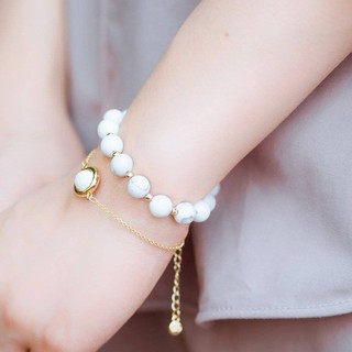 Vòng phong thủy nhũ trắng - TRANG SỨC PHONG THỦY CẦU BÌNH AN MAY MẮN