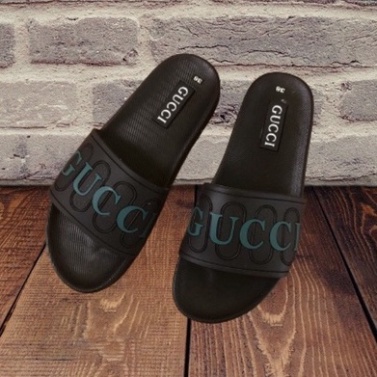 Dép Gucci hình họa GC Đế cao su bản đẹp. Dép GC in quai bản cao cấp