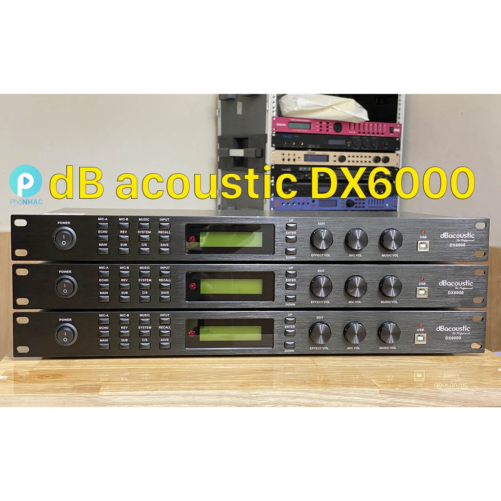 [Mã ELHACE giảm 4% đơn 300K] Vang số DX6000 dB acoustic Chip 21489, Cổng Quang, 2EQ