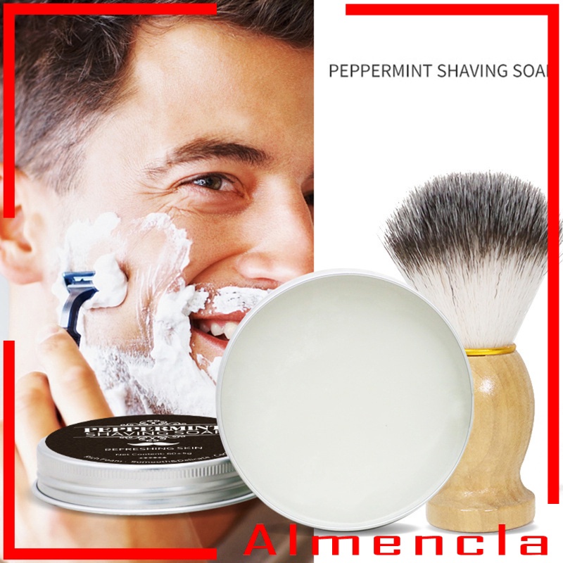 Xà phòng tạo bọt cạo râu nhẹ nhàng dạng đóng hộp 60G tiện dụng dành cho nam