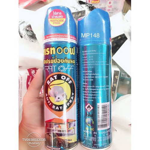 Chai xịt đuổi chuột  ANTI RAT SPRAY -hàng chính hãng Thái Lan