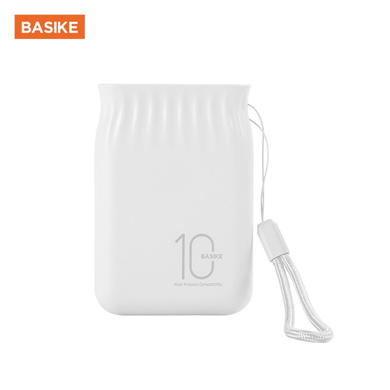 Sạc Dự Phòng Mini BASIKE BSK-PT72 10000mAh Kèm Dây Sạc Chất Lượng Cao