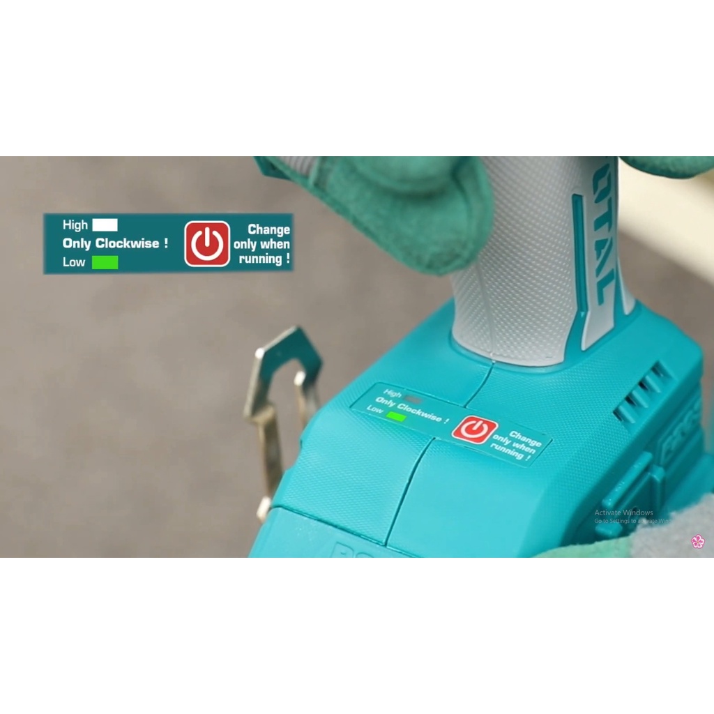 Thân máy siết vít PIN 20V TIRLI20030 – Đầu vít dắt 20V/2.0A TOTAL TOOLS WORD