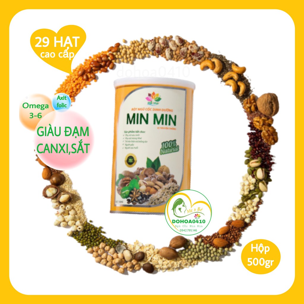Ngũ Cốc Lợi Sữa Min Min 1KG-Ngũ Cốc Bà Bầu Min Min,Ngũ Cốc Dinh Dưỡng Min Min 29 Loại Hạt | BigBuy360 - bigbuy360.vn