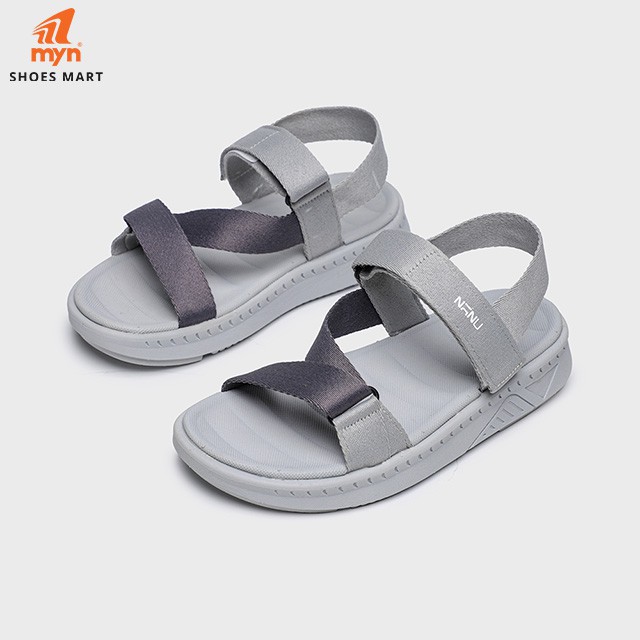 Sandal Unisex NANU 08 - All Grey - Đế siêu nhẹ - quai thông minh