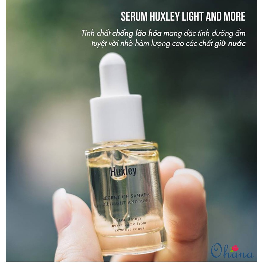 Tinh Chất Dưỡng Ẩm, Chống Lão Hóa Huxley Oil Light And More 5ml (Huxley Mini)