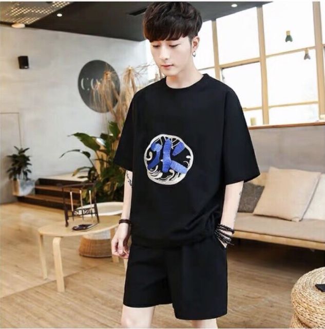 FREESHIP 50K - Đồ Bộ Đùi In Chữ Nho From Rộng Năm, Nữ Unisex | BigBuy360 - bigbuy360.vn