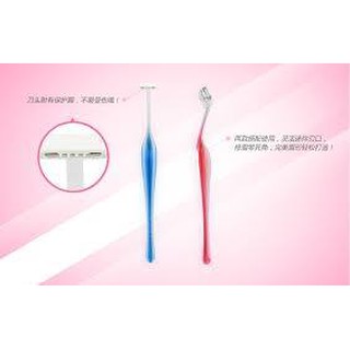 Set 2 dao cạo lông mày lưỡi ngẵn KAI
