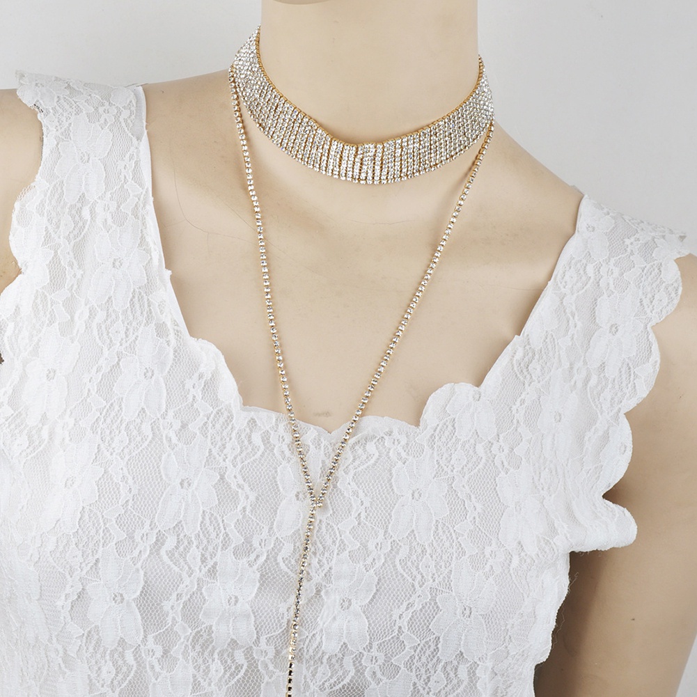 Vòng Cổ Choker Nhiều Lớp Đính Đá Thời Trang Cho Nữ
