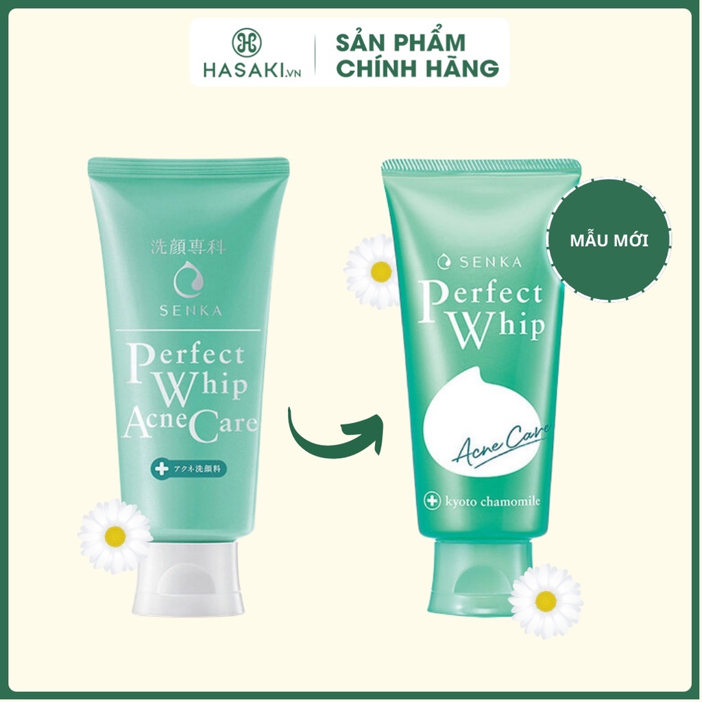 Sữa Rửa Mặt Dành Cho Da Mụn Senka Perfect Whip Acne Care 100g