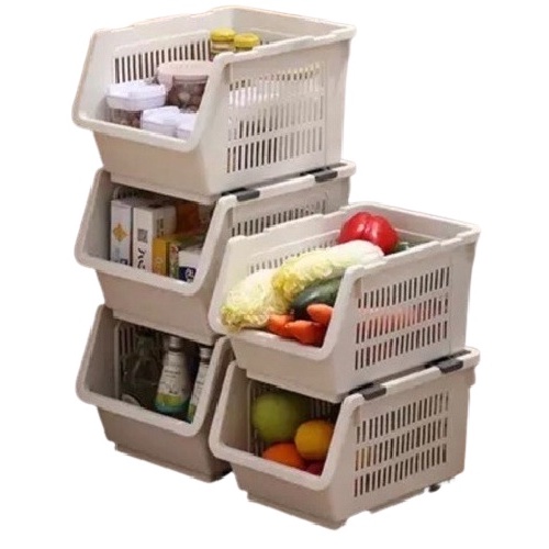 Combo 3 Kệ Xếp Tầng Đa Năng Việt Nhật Đựng Đồ Tiết Kiệm Không Gian Chất Liệu Nhựa Bền Đẹp