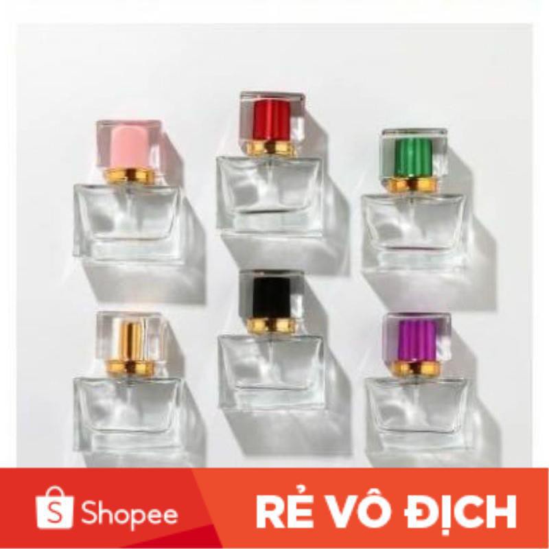 Lọ Chiết Nước Hoa ❤ TOP GIÁ RẺ ❤ Lọ chiết nước hoa 50ml cao cấp nắp vuông, phụ kiện du lịch