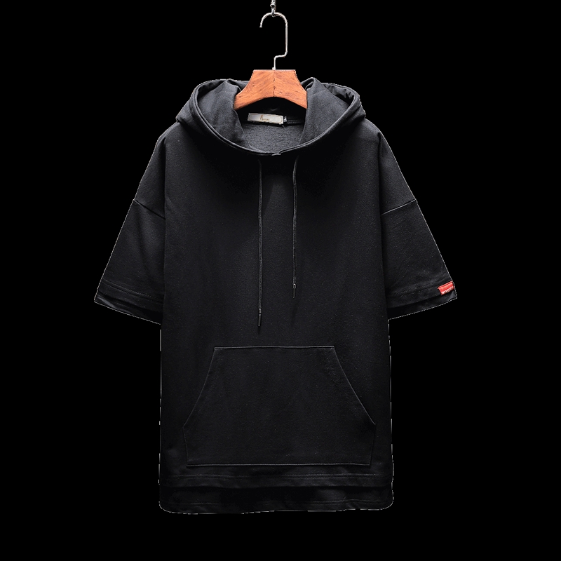 Áo hoodie tay ngắn năng động thời trang trẻ trung cá tính dành cho nam | BigBuy360 - bigbuy360.vn
