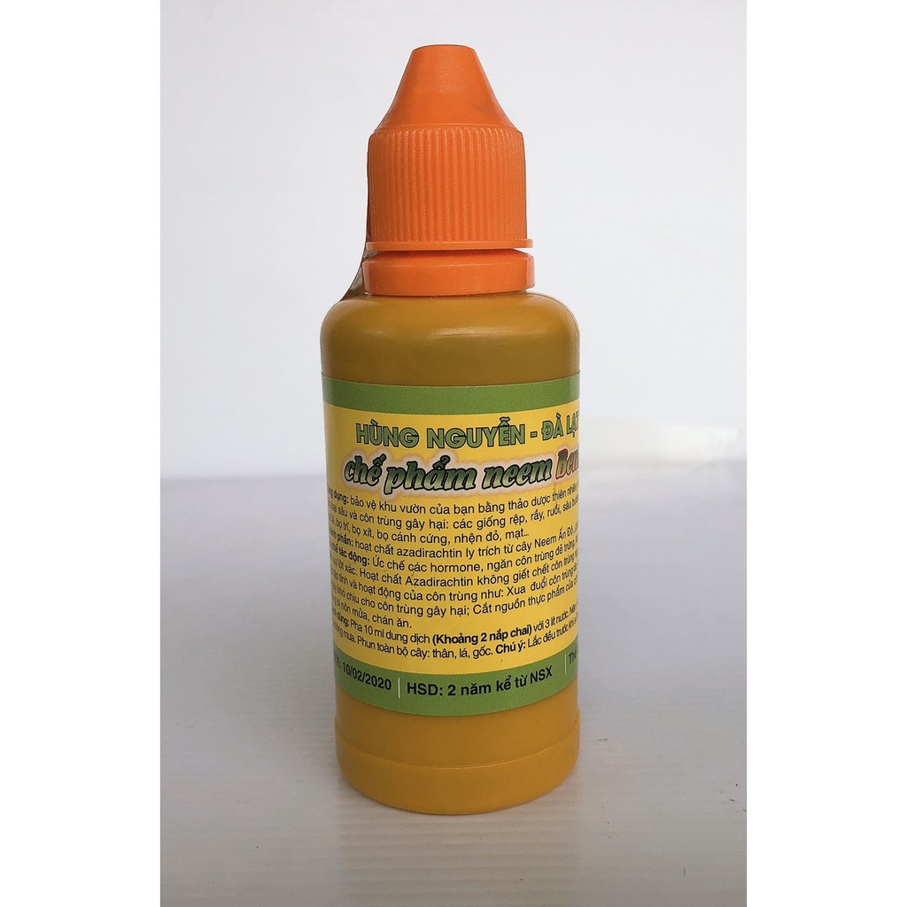 Chế Phẩm Neem (Thuốc sinh học cho hoa hồng) Trị Sâu, Nhện, Trĩ Neem Ben02 80ml