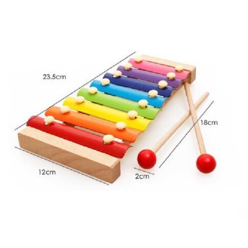 Đồ chơi Đàn Piano Xylophone gỗ 8 âm - Đồ chơi âm nhạc cho bé