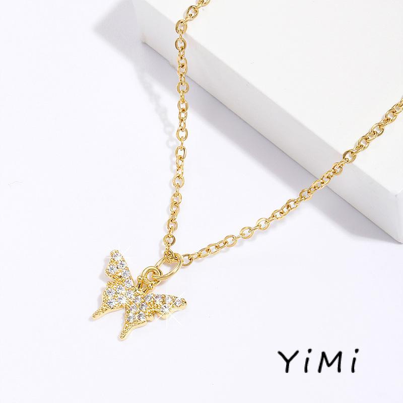 Vòng cổ Mặt Hình Bươm Bướm Nhiều Lớp Sang Trọng Cho Nữ