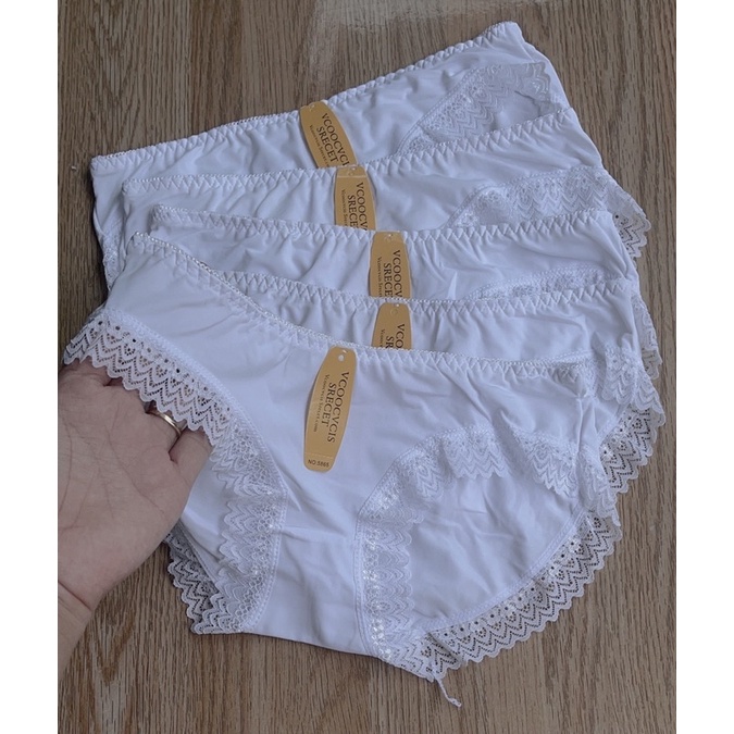 Quần Lót Thun Lạnh Viền Ren Dễ Thương 5865
