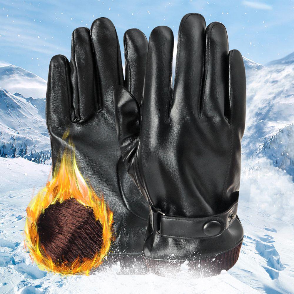 Găng Tay Da Chống Gió Có Thể Chạm Màn Hình Cảm Ứng 1 Cho Nam Nữ