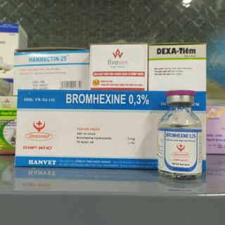 Bromhexine 0,3% 20ml long đờm vật nuôi